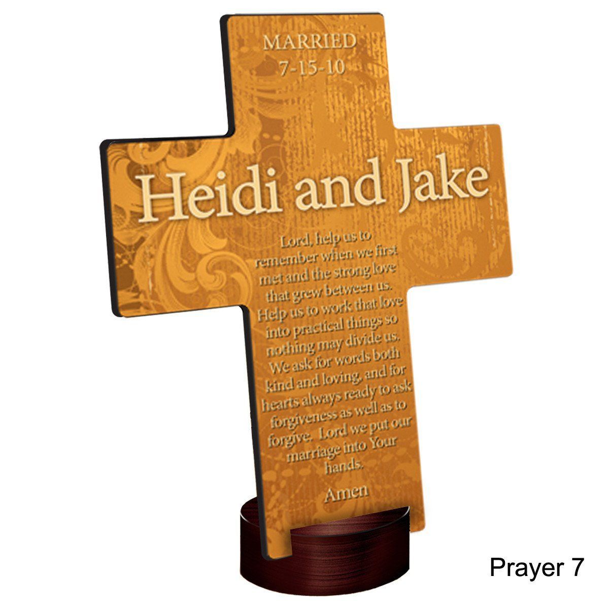 Personalized Gardens of Grace Cross with Stand
