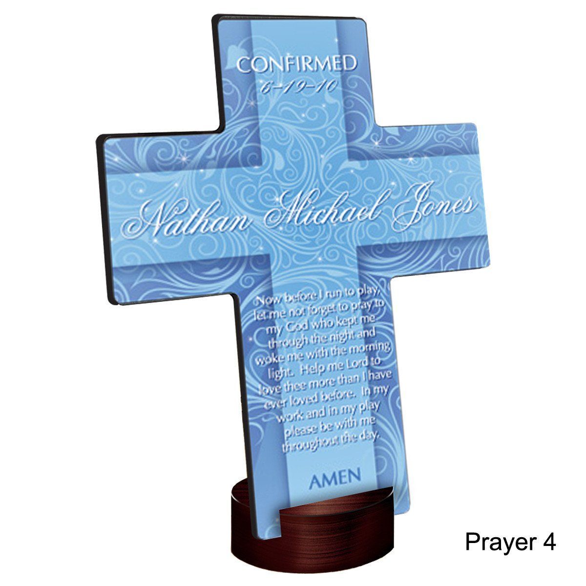 Personalized Twinkling Star Cross with Stand