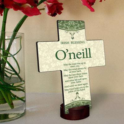 Personalized Classic Irish Cross With Stand