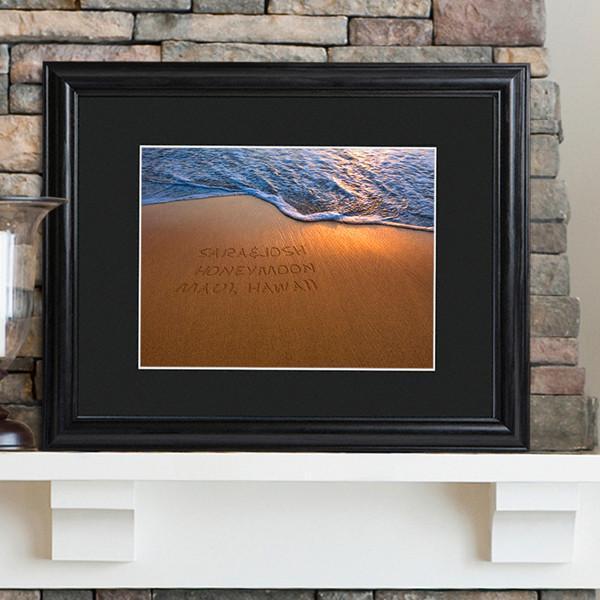 Personalized Sparkling Sands Sign w/Wood Frame
