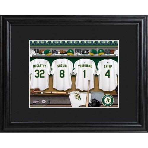 Personalized Mlb Clubhouse Sign W/matted Frame - Athletics