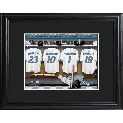 Personalized Mlb Clubhouse Sign W/matted Frame - Blue Jays