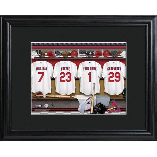 Personalized Mlb Clubhouse Sign W/matted Frame - Cardinals
