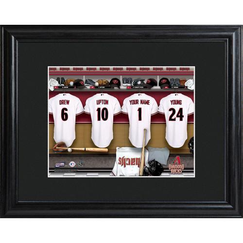 Personalized MLB Clubhouse Sign w/Matted Frame - Diamondbacks