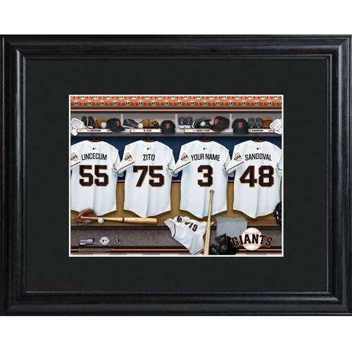 Personalized MLB Clubhouse Sign w/Matted Frame - Giants