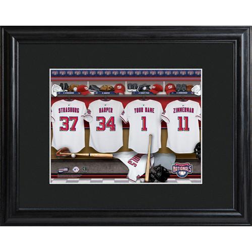 Personalized MLB Clubhouse Sign w/Matted Frame - Nationals