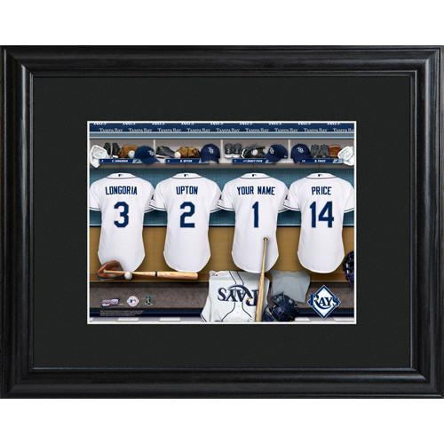 Personalized MLB Clubhouse Sign w/Matted Frame - Rays