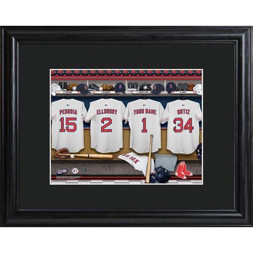 Personalized MLB Clubhouse Sign w/Matted Frame - Red Sox