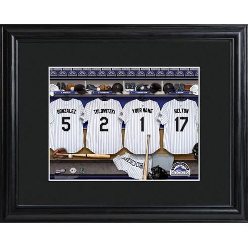 Personalized MLB Clubhouse Sign w/Matted Frame - Rockies