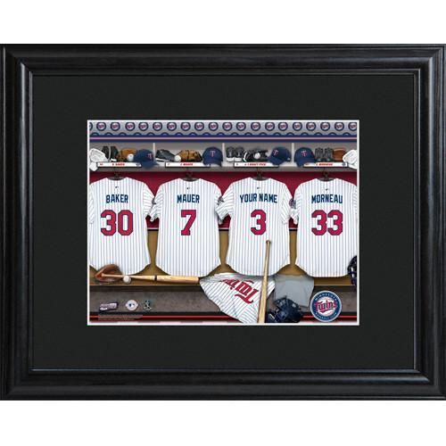 Personalized MLB Clubhouse Sign w/Matted Frame - Twins
