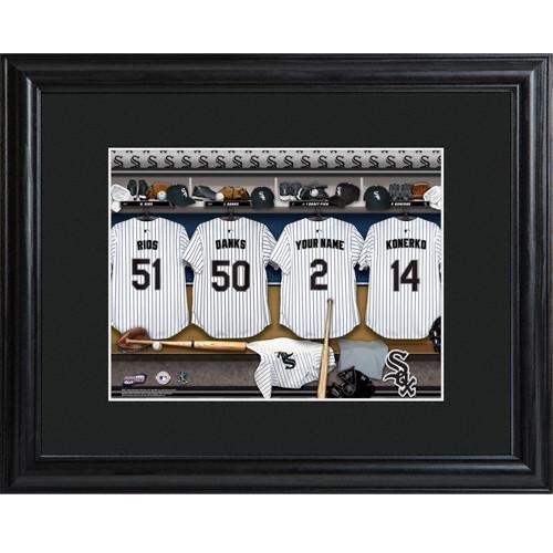 Personalized MLB Clubhouse Sign w/Matted Frame - White Sox