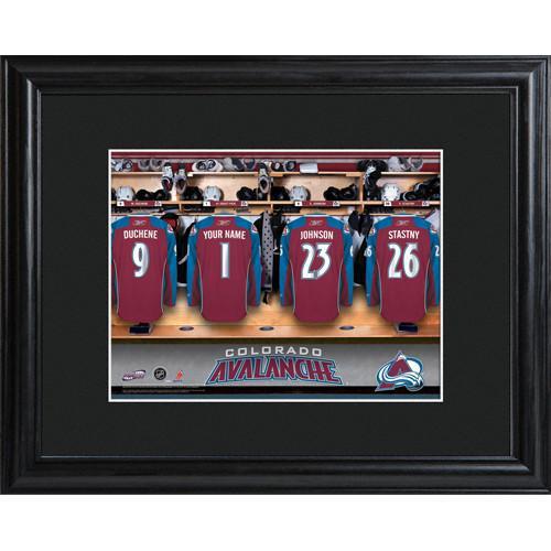 Personalized NHL Locker Room Sign w/Matted Frame - Avalanche