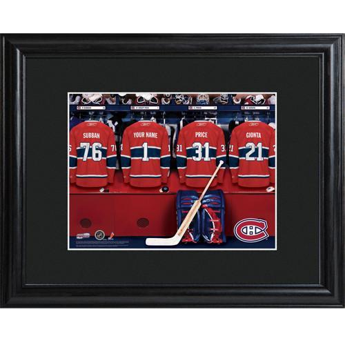 Personalized NHL Locker Room Sign w/Matted Frame - Canadians