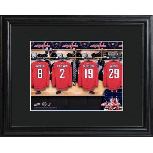 Personalized NHL Locker Room Sign w/Matted Frame - Capitals
