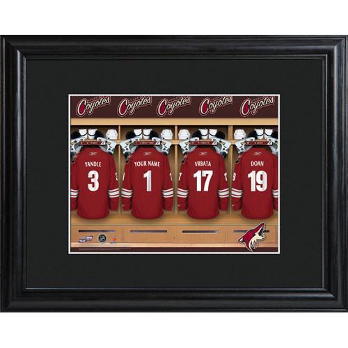 Personalized NHL Locker Room Sign w/Matted Frame - Coyotes