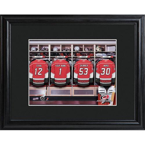 Personalized NHL Locker Room Sign w/Matted Frame - Hurricanes