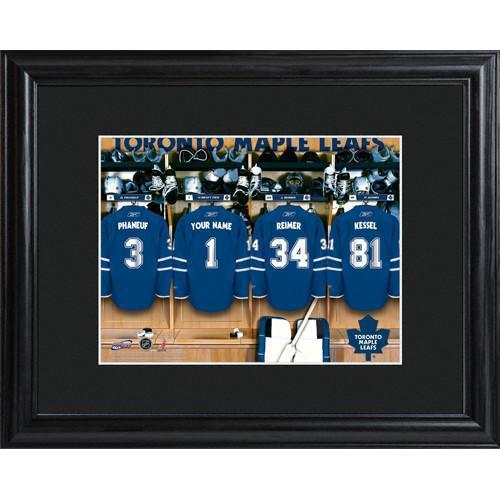 Personalized NHL Locker Room Sign w/Matted Frame - Maple Leafs