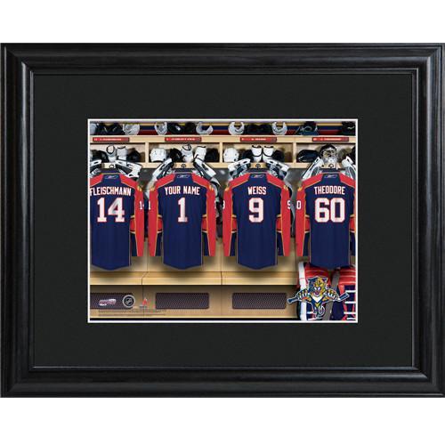 Personalized NHL Locker Room Sign w/Matted Frame - Panthers