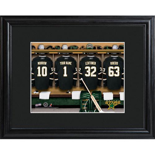 Personalized NHL Locker Room Sign w/Matted Frame - Stars