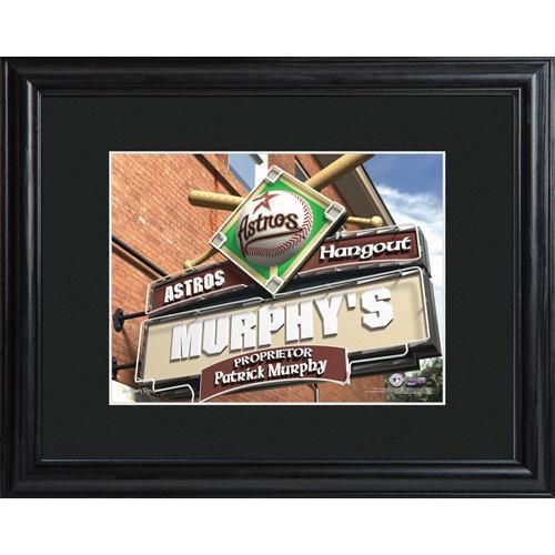 Personalized MLB Pub Sign w/Matted Frame - Astros