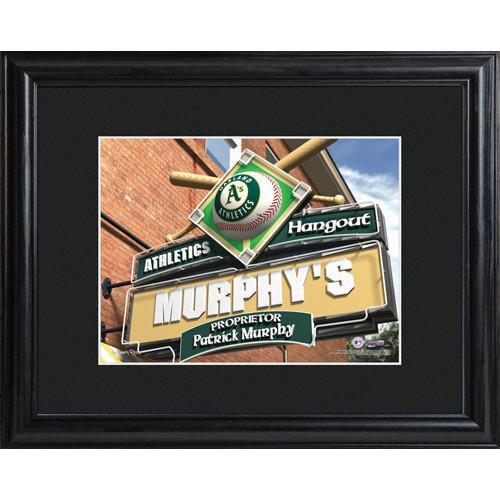 Personalized MLB Pub Sign w/Matted Frame - Athletics