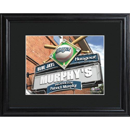 Personalized MLB Pub Sign w/Matted Frame - Blue Jays
