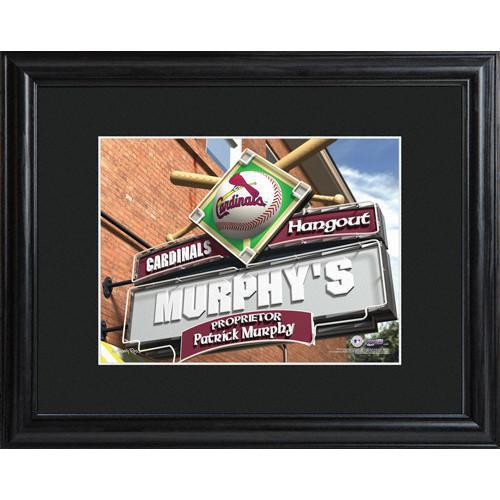 Personalized MLB Pub Sign w/Matted Frame - Cardinals