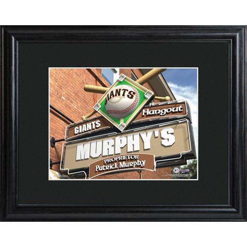 Personalized MLB Pub Sign w/Matted Frame - Giants