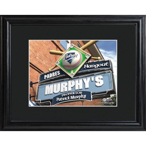 Personalized MLB Pub Sign w/Matted Frame - Padres