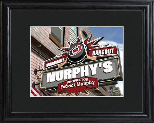 Personalized NHL Pub Sign w/Matted Frame - Hurricanes