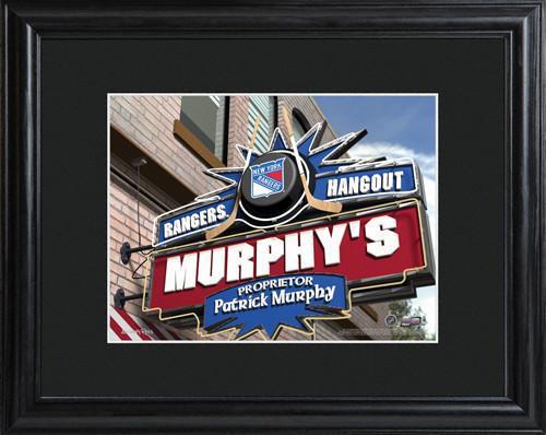 Personalized NHL Pub Sign w/Matted Frame - Rangers