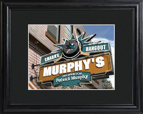 Personalized NHL Pub Sign w/Matted Frame - Sharks