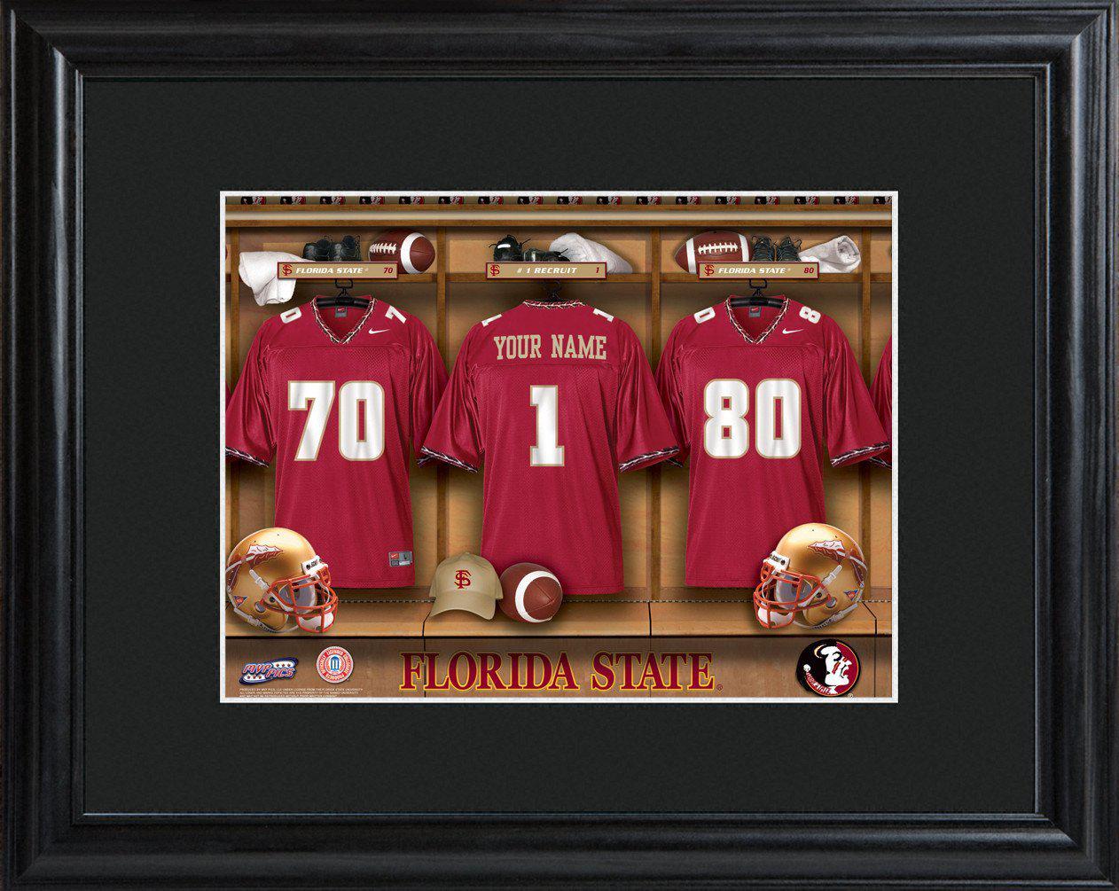 Personalized College Locker Room Sign w/Matted Frame