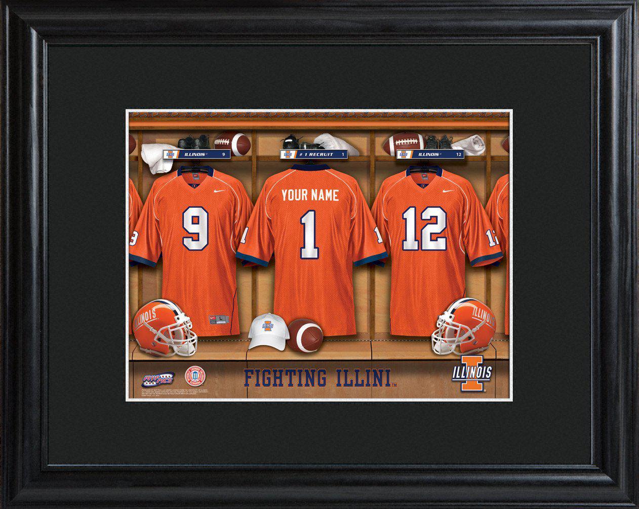 Personalized College Locker Room Sign w/Matted Frame