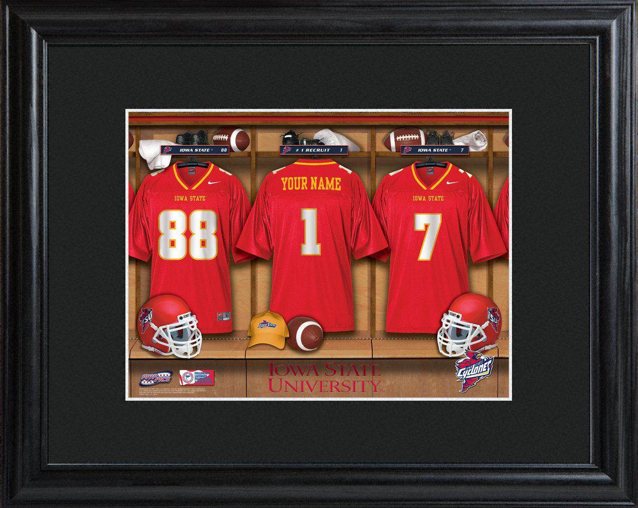 Personalized College Locker Room Sign w/Matted Frame