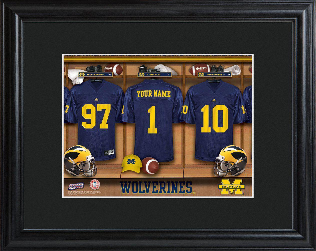 Personalized College Locker Room Sign w/Matted Frame