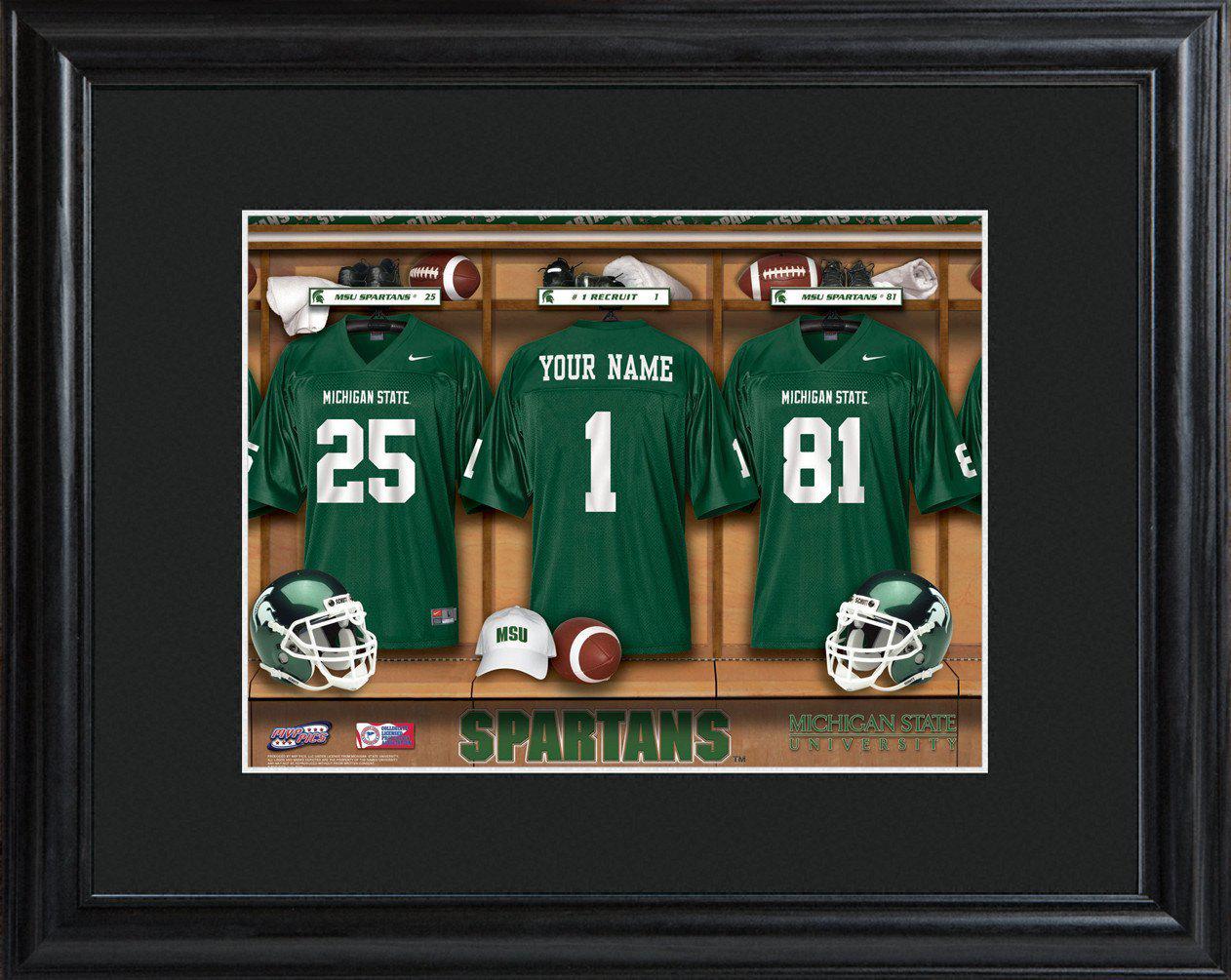 Personalized College Locker Room Sign w/Matted Frame