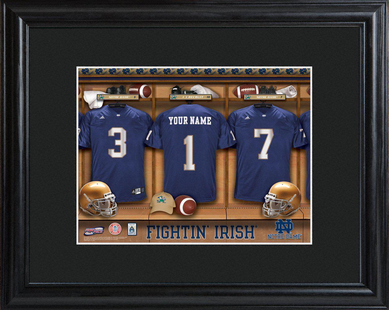 Personalized College Locker Room Sign w/Matted Frame