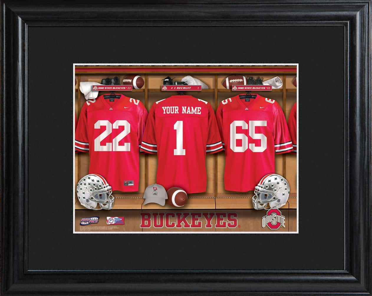 Personalized College Locker Room Sign w/Matted Frame