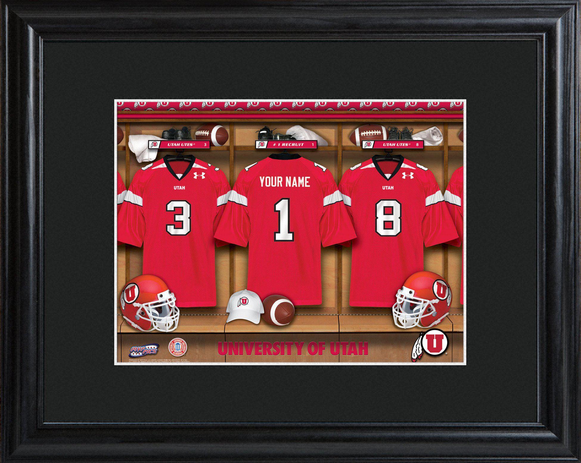 Personalized College Locker Room Sign w/Matted Frame