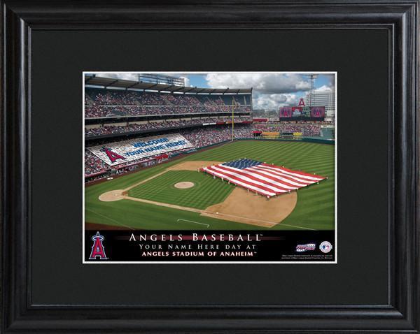 Personalized MLB Stadium Sign w/Matted Frame - Angels