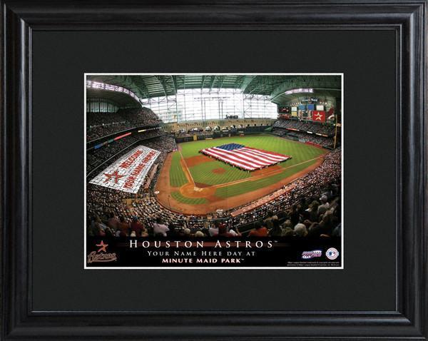 Personalized MLB Stadium Sign w/Matted Frame - Astros
