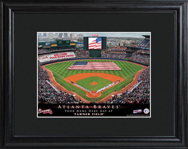 Personalized MLB Stadium Sign w/Matted Frame - Braves