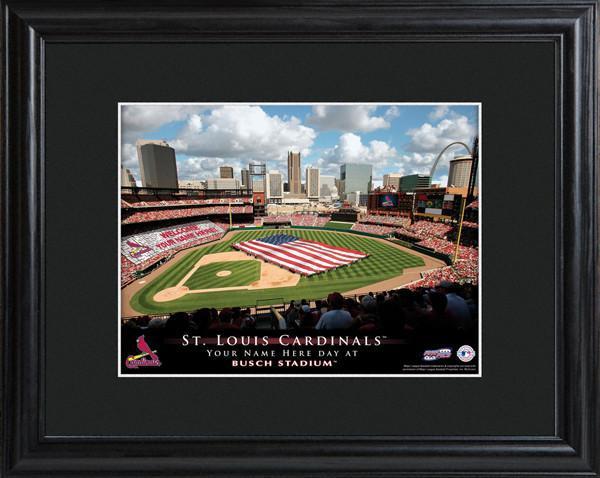 Personalized MLB Stadium Sign w/Matted Frame - Cardinals