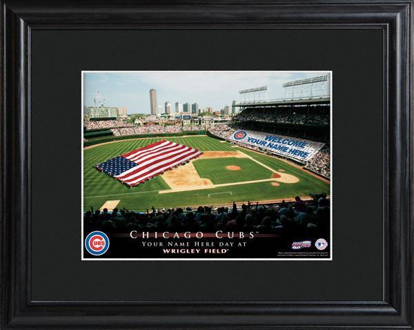 Personalized MLB Stadium Sign w/Matted Frame - Cubs