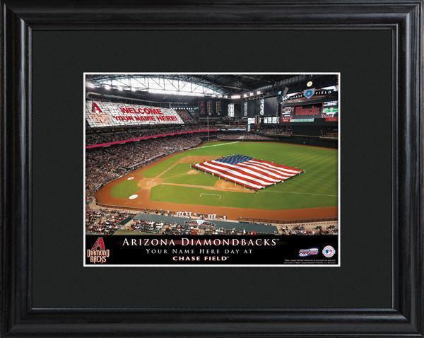 Personalized MLB Stadium Sign w/Matted Frame- Diamondbacks