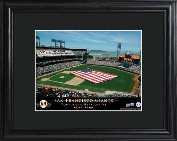 Personalized MLB Stadium Sign w/Matted Frame - Giants