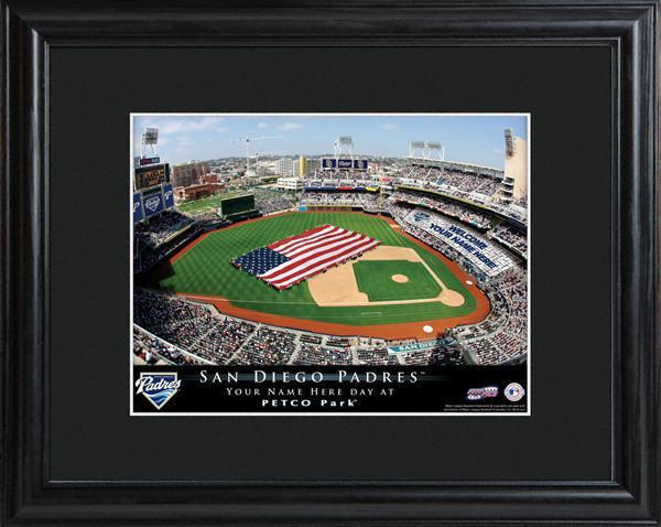 Personalized MLB Stadium Sign w/Matted Frame - Padres