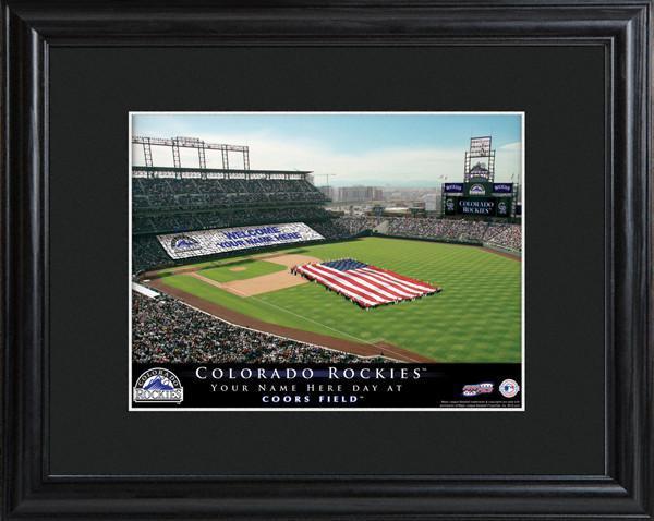 Personalized MLB Stadium Sign w/Matted Frame - Rockies