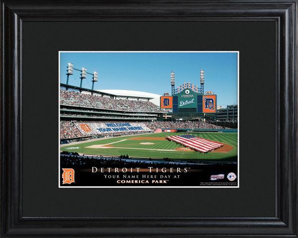 Personalized MLB Stadium Sign w/Matted Frame - Tigers